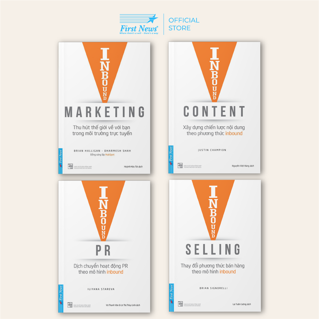 Combo Inbound Marketing + Inbound Selling + Inbound Content + Inbound PR (4 cuốn)