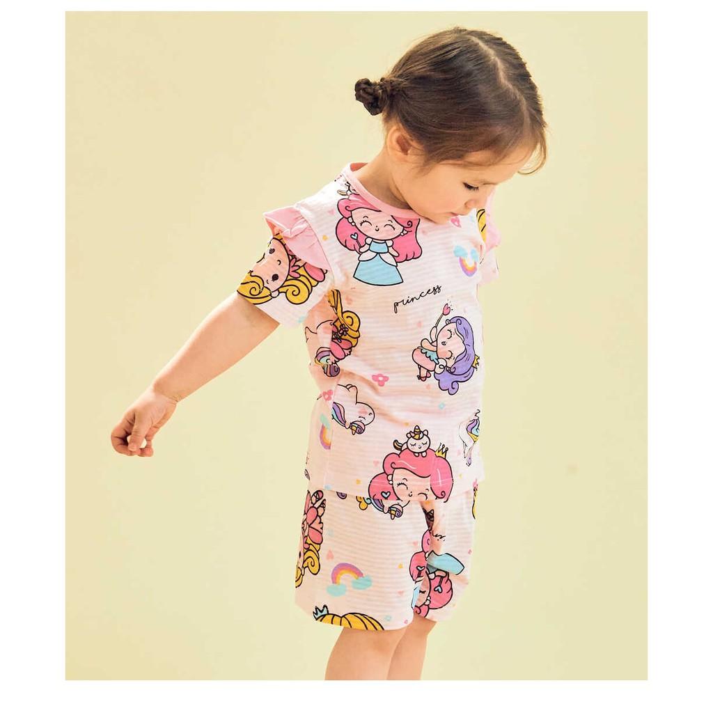 BỘ NGẮN CAO CẤP CHO BÉ GÁI NỘI ĐỊA HÀN, CHẤT COTTON GIẤY ORGANIC, MẪU NHIỀU BÚP BÊ