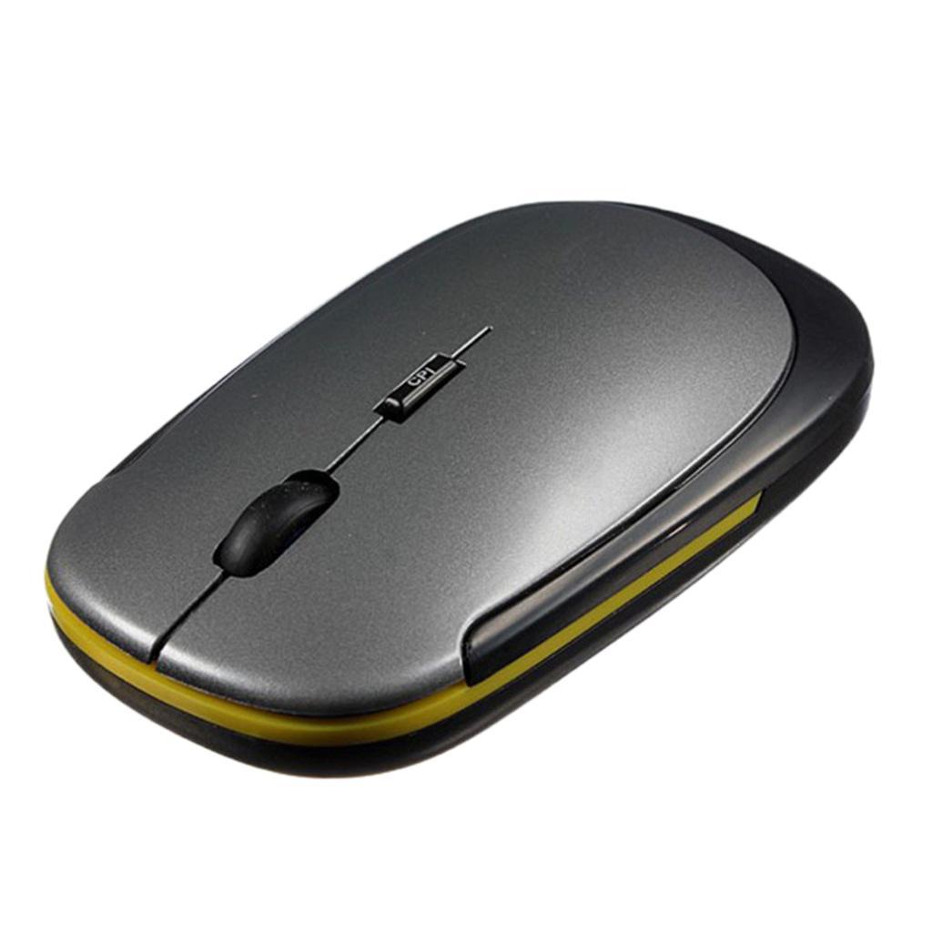 Slim Wireless Optical Mouse  Mice 1000DPI Adjustable Computer Grey