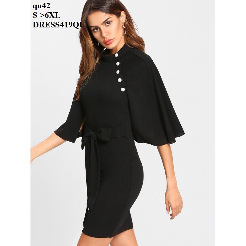DRESS335 ĐẦM ÔM TAY CÁNH DƠI