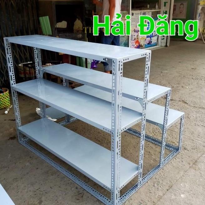 Kệ sắt V Lỗ 3 Bậc 5 tầng Mâm Kệ sắt mâm để hàng hóa ,Kệ trưng bày đa năng