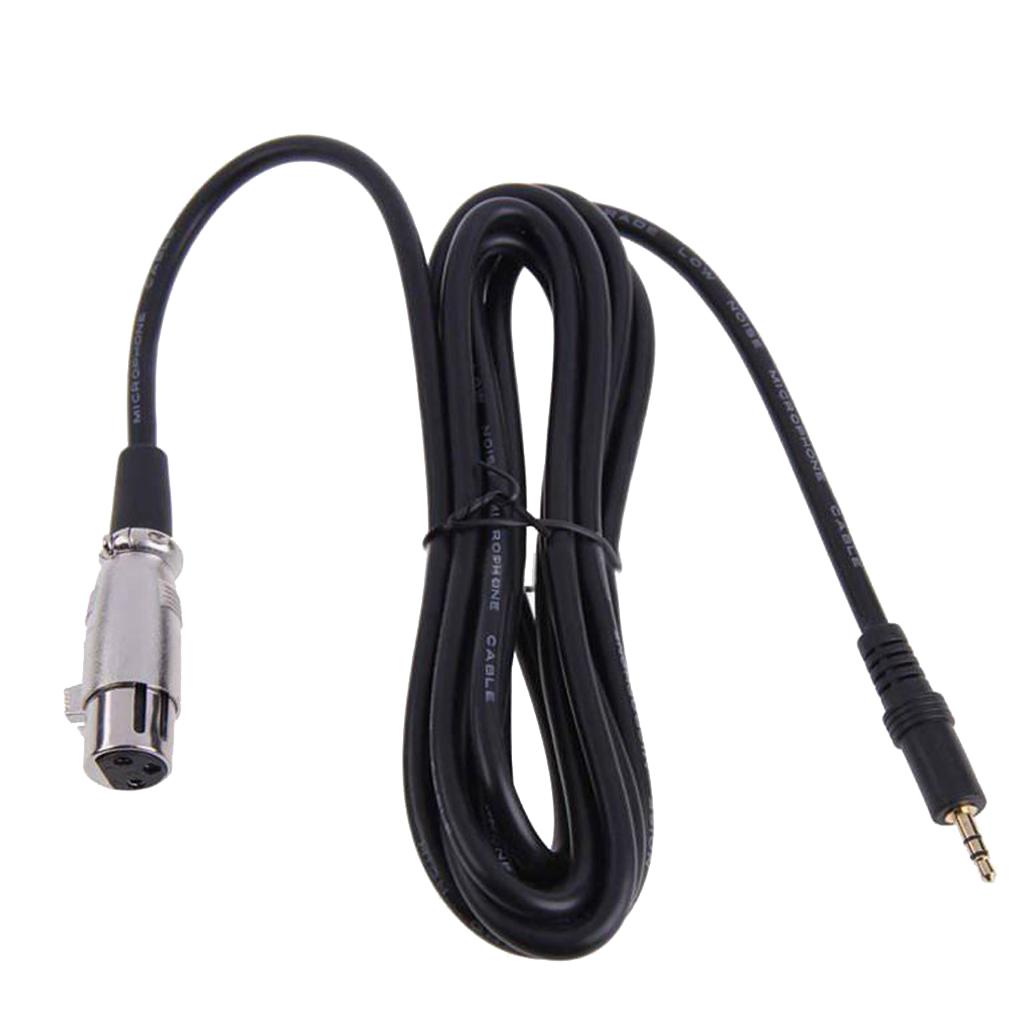 XLR Female Jack To 3.5mm Male TRS Stereo Microphone Audio Cables 300cm/10ft
