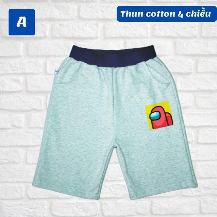 Quần áo trẻ em béo phì bé trai Among US từ 22-58kg - Đồ bộ bé trai chất thun cotton 4 chiều-Hương Nhiên
