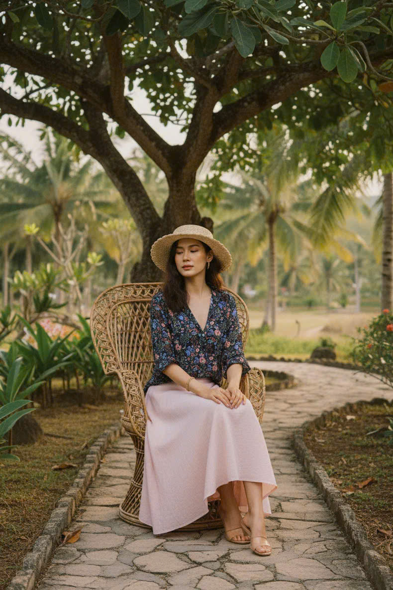 Áo Sơ Mi Hoa Điểm Ngọc, Áo Sơ Mi Tay Dài Nữ Chiffon Voan Hoa Cổ Điển Vintage thời trang thiết kế Hity Top171