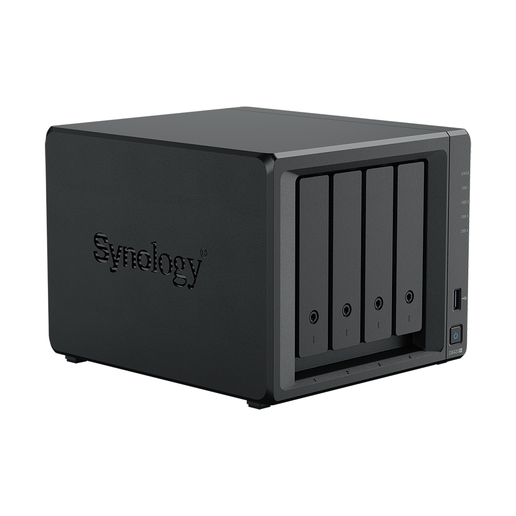 Bộ lưu trữ mạng NAS Synology DS423+ CPU Intel Celeron J4125 4-core 2.0GHz, RAM 2GB, LAN 2x 1GbE, 4 khay ổ cứng - Hàng chính hãng