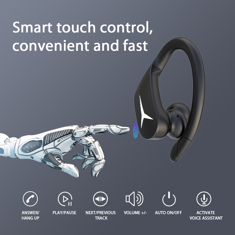 Tai nghe Bluetooth TWS Thể thao Âm thanh nổi HiFi Bluetooth V5.0 Điều khiển cảm ứng cho điện thoại