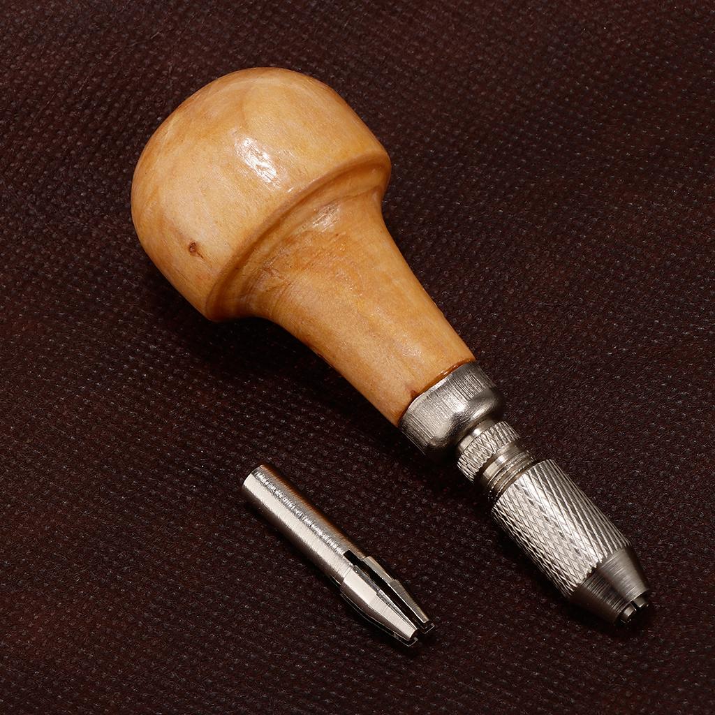 3xJewelers Pin Vise Vice Wooden Handle Twisting Wire Wrapping Collet Watch
