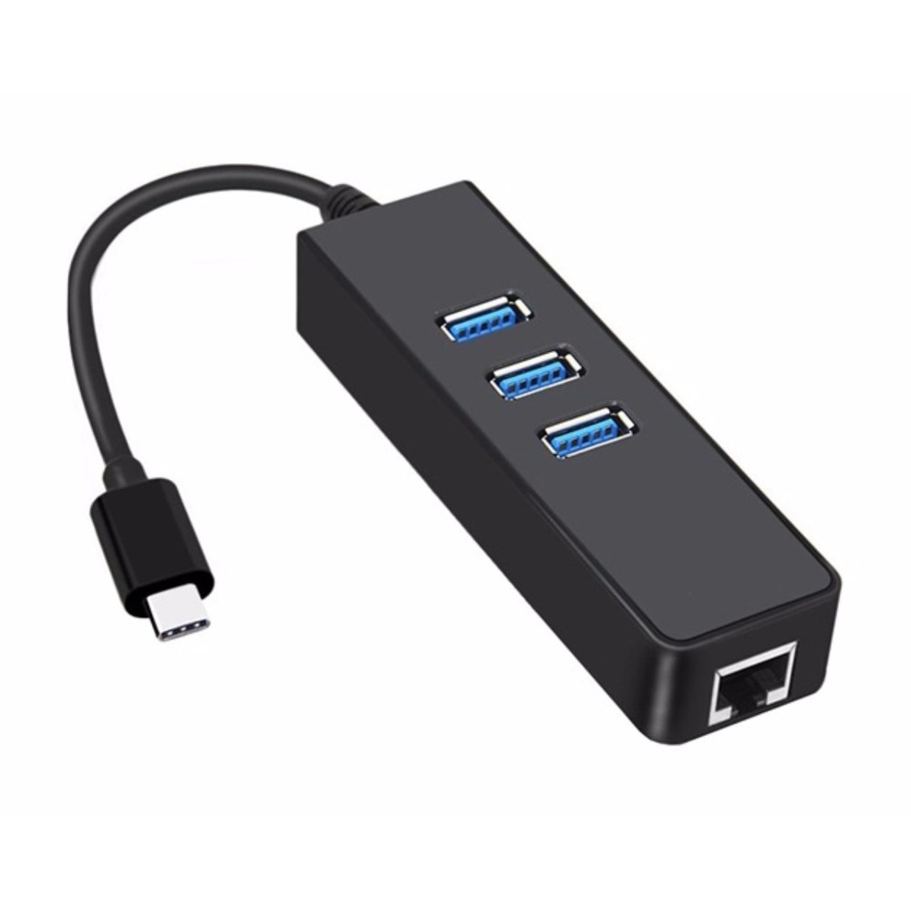 Hub Type C ra 1 cổng Lan + 3 cổng Usb 3.0 - Hàng Nhập Khẩu