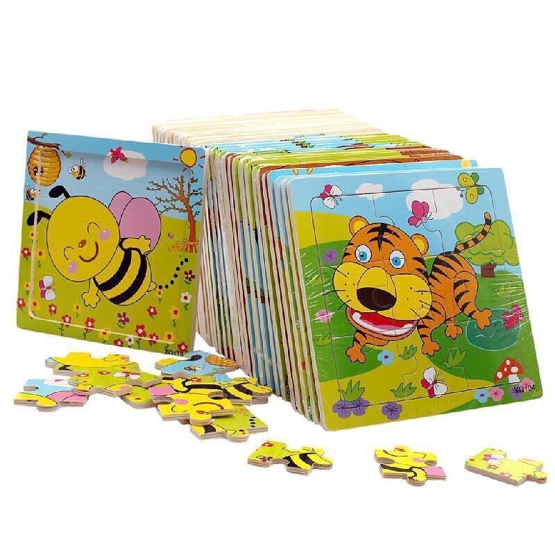 Đồ chơi tranh ghép hình 9 miếng gỗ puzzle,ghép hình, tranh xếp hình