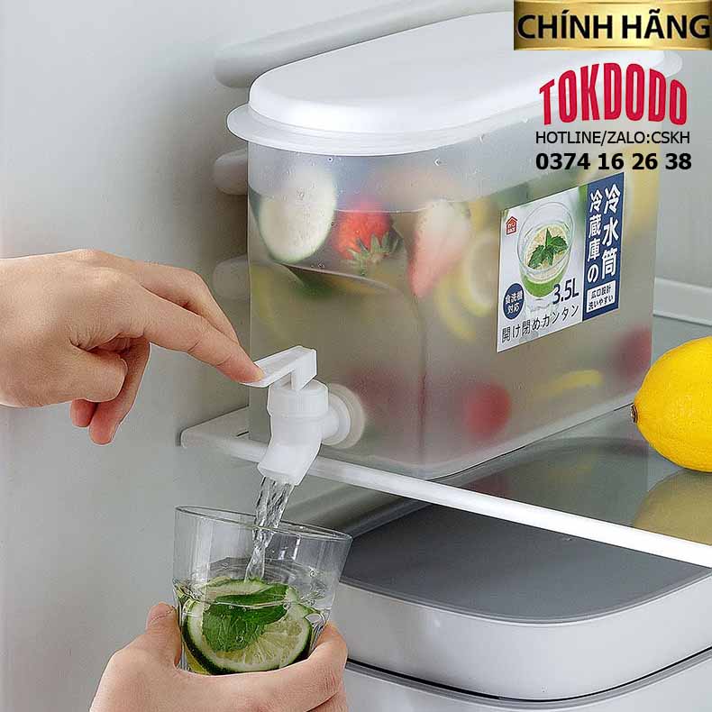 Bình Nước 3.5L Có Vòi Để Tủ Lạnh Cao Cấp,Đựng Nước Trái Cây Tiện Lợi Đa Năng Ngăn Nắp