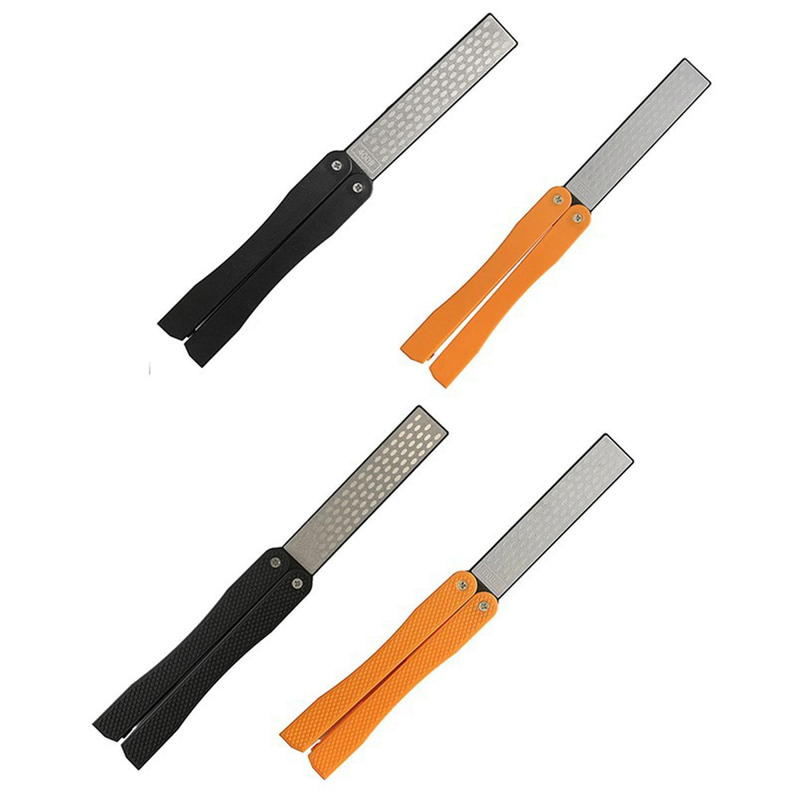 Portable Double Sided Diamond Knife Sharpener for Home Outdoor Camping Kitchen Tools