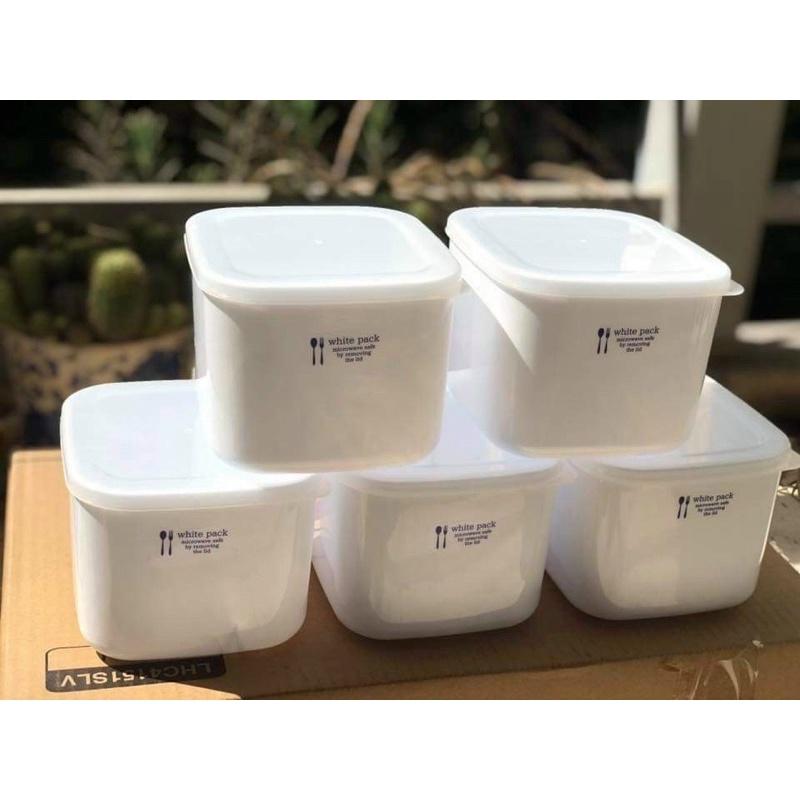 Set 6 hộp nhựa đựng thực phẩm White pack Nhật Bản