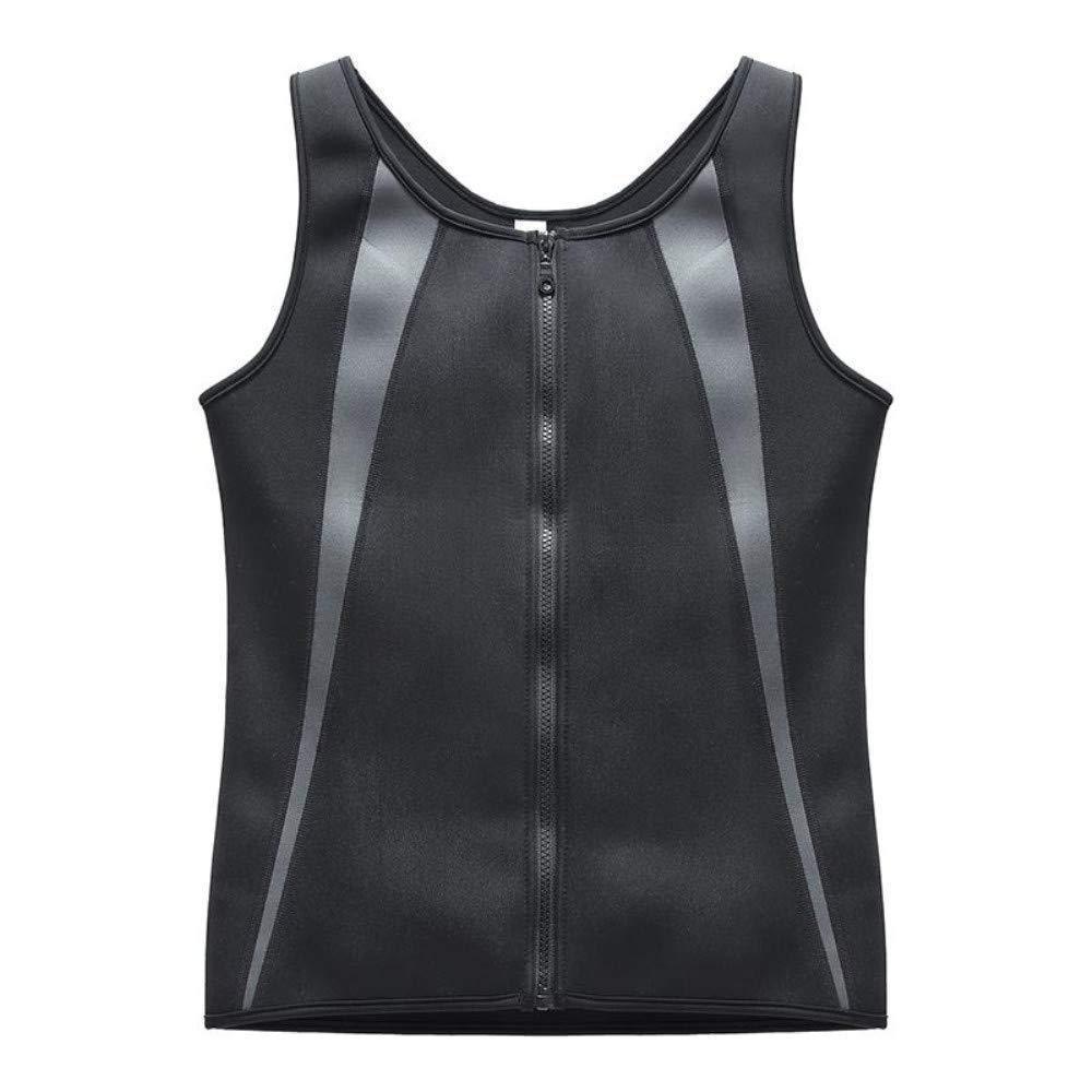 Men's Vest Zipper Fitness Girdle Sports Sweat Suit Shapewear Abdomen Vest