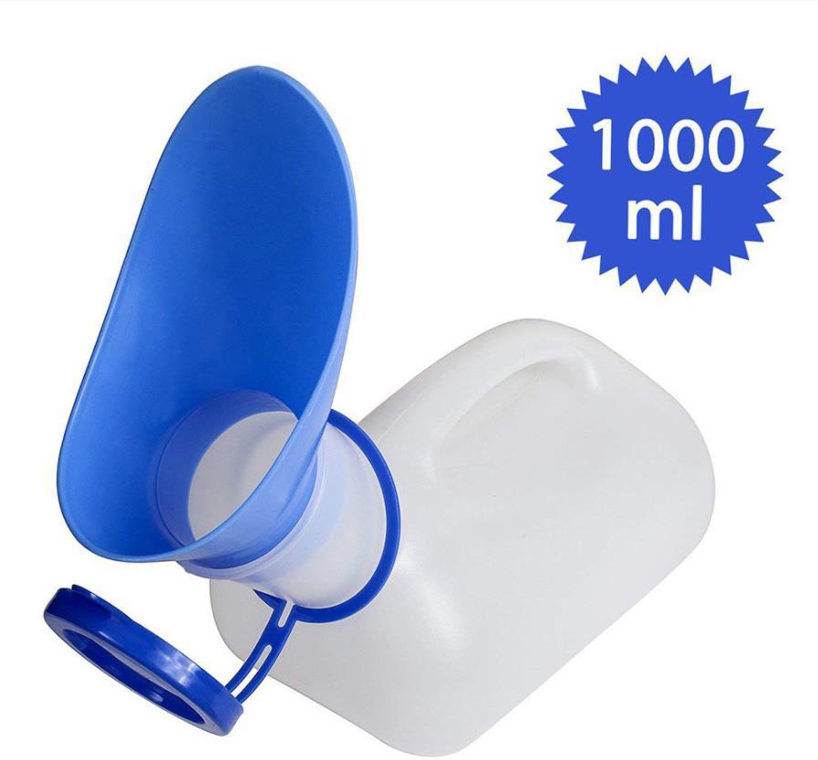 2PCS Unisex Urinoir cho xe hơi, Toliet Urinal cho nam và nữ, chai Bedpans Pee, với nắp và phễu, hộp nhựa cho xe hơi, ông già, trẻ em cho khu cắm trại ngoài trời