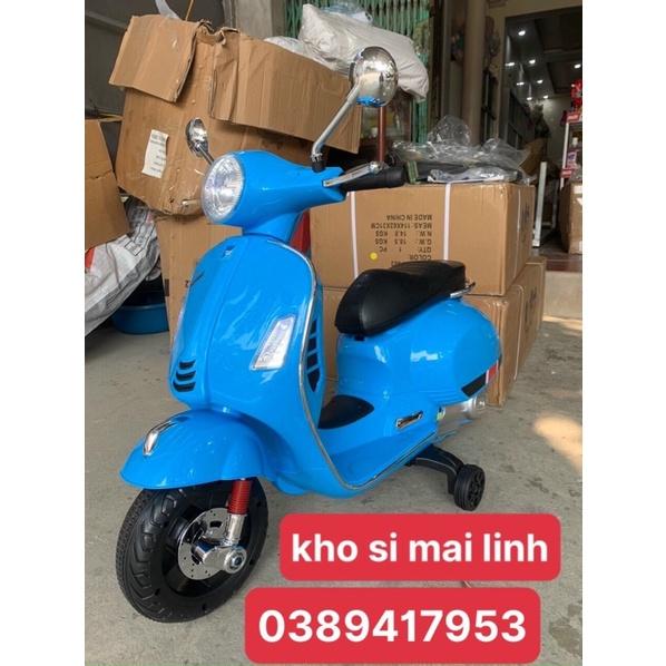 Xe máy vespa cho bé Xe máy điện trẻ em sử dụng chân ga đa chức năng