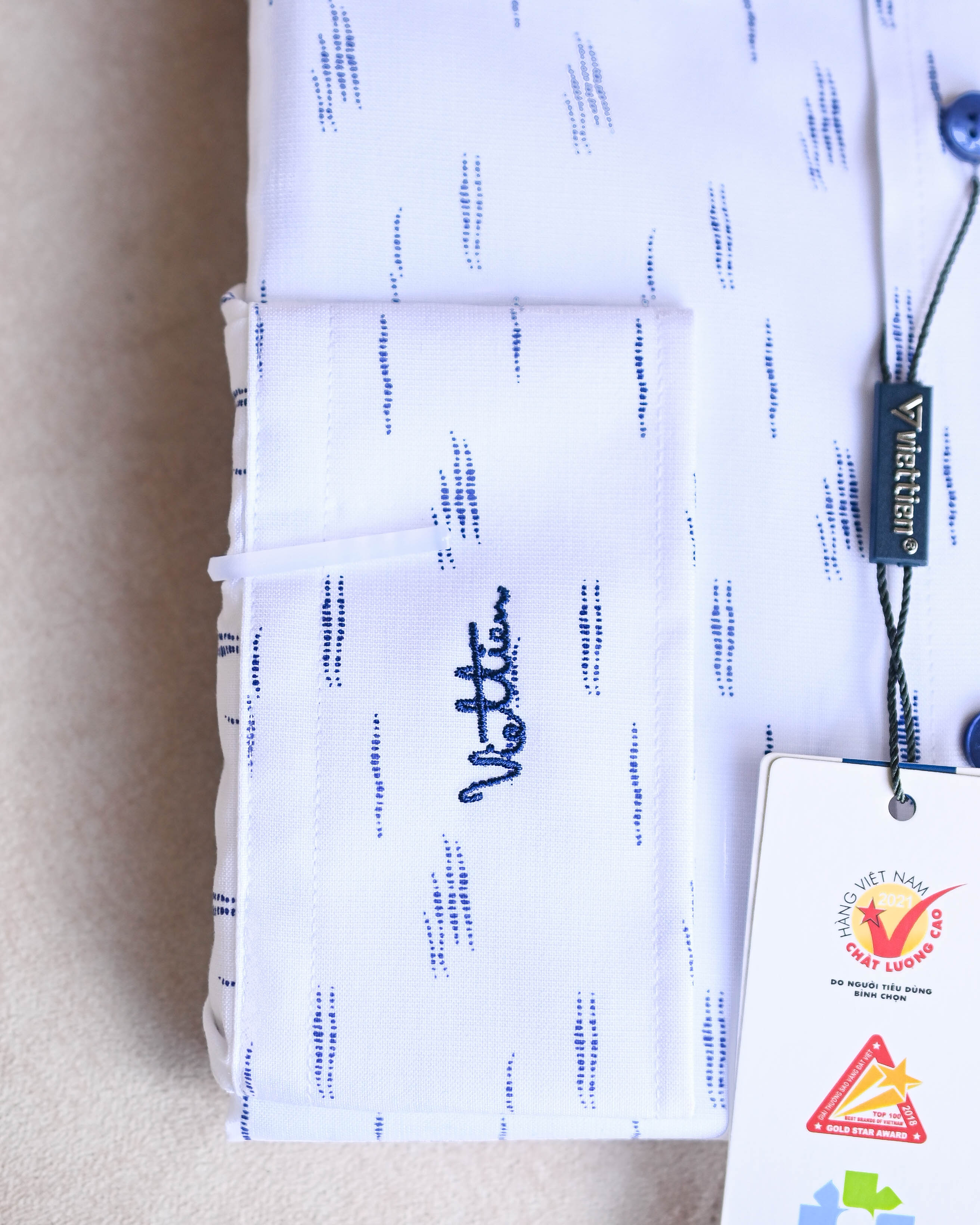 Áo sơ mi nam Việt Tiến tay dài