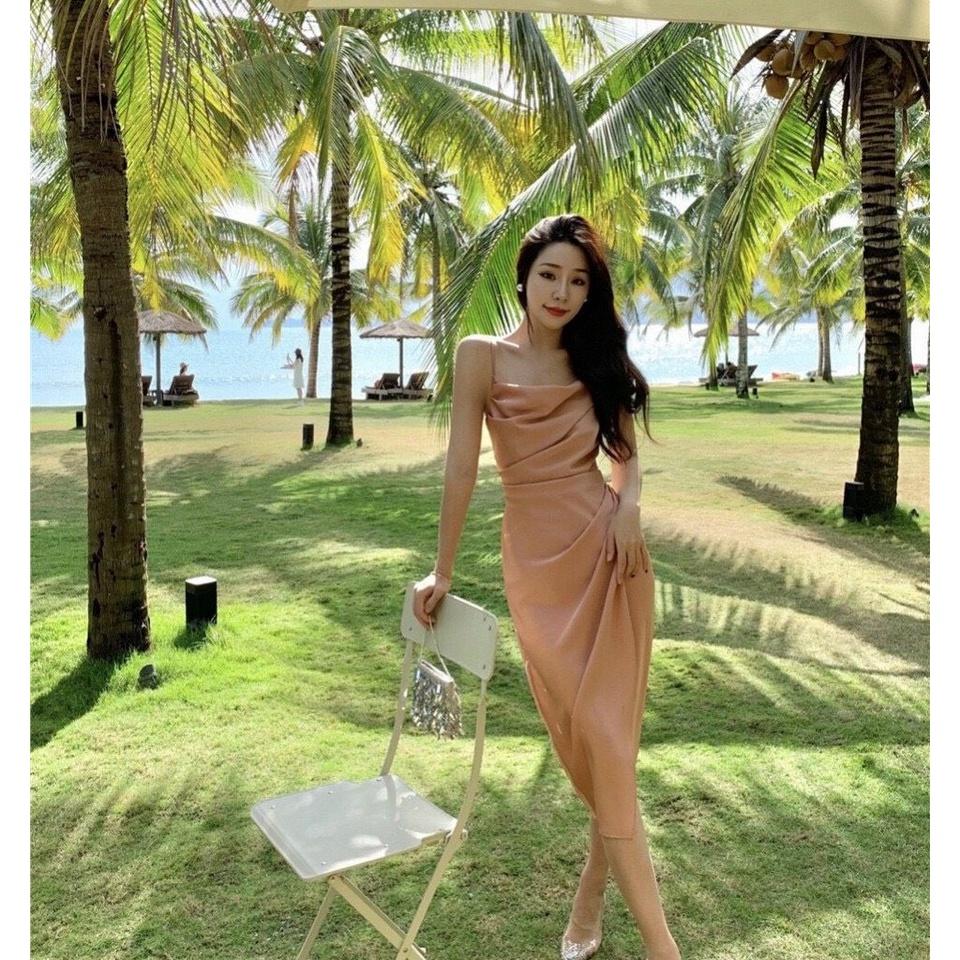 ĐẦM ÔM 2 DÂY CỔ ĐỔ XẾP LI