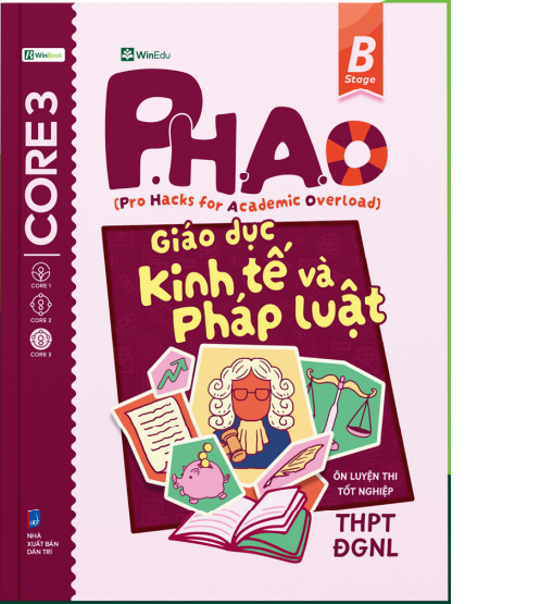 Sách P.H.A.O (Pro Hacks for Academic Overload) Giáo dục Kinh tế Pháp luật Ôn luyện thi tốt nghiệp THPT ĐGNL