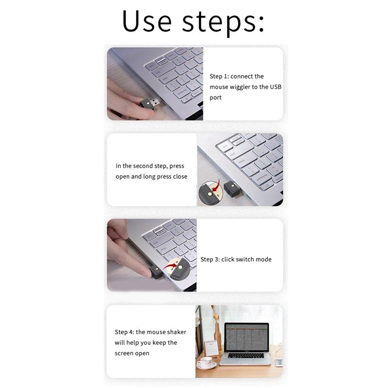 USB Mouse Jiggler, Máy tính tự động Mover Jiggler, Giữ cho máy tính luôn hoạt động, Mô phỏng chuyển động của chuột