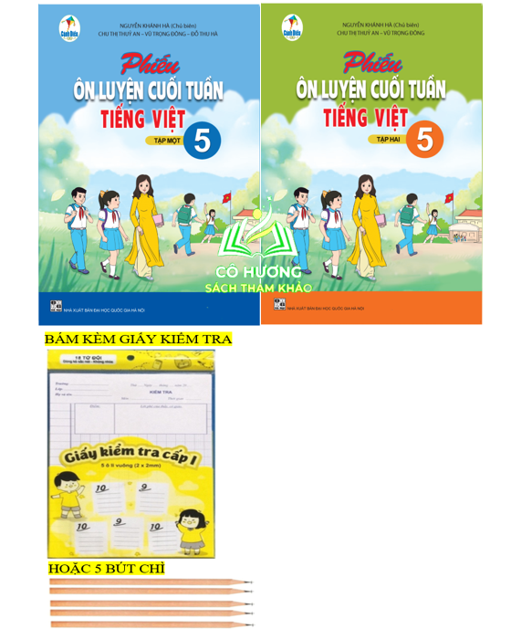 Sách - Combo Phiếu ôn luyện cuối tuần Tiếng Việt 5 - tập 1 + 2 (cánh diều)
