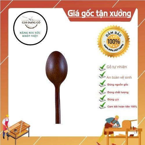 Thìa gỗ cán màu dài ăn cơm cao cấp hàng xuất Hàn - Đồ Dùng Nhà Bếp