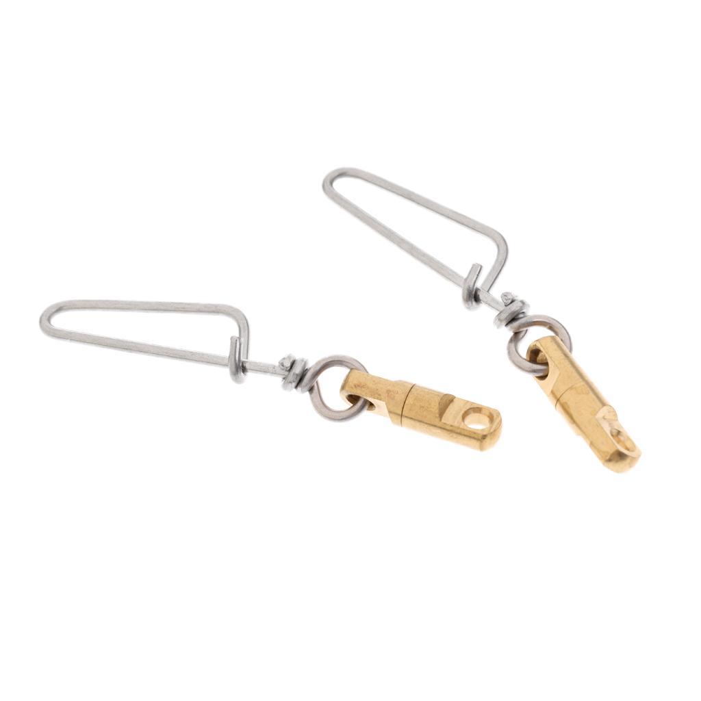 2pcs High Strength Swivels Fishing Ball Bearing Swivel with Coastlock Snap Connector Sea Coarse Fishing Tackle