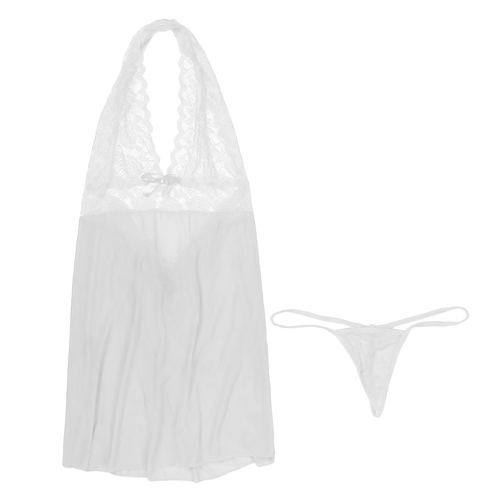 Womens Babydoll G-String Dress Underwear Lingerie Thong Nightwear