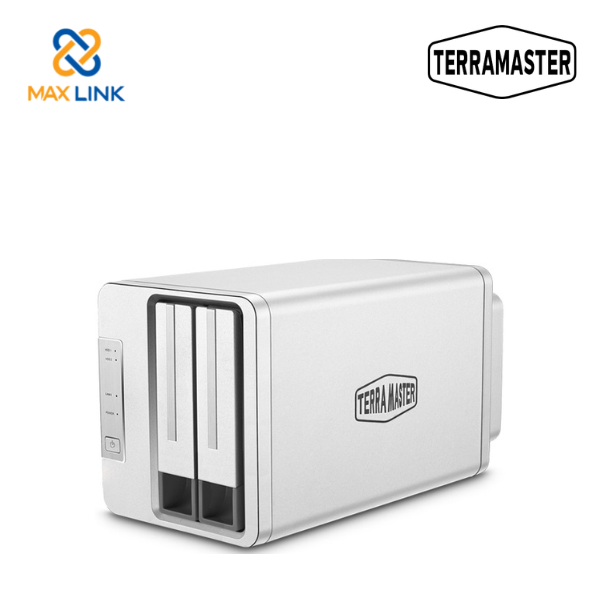 Bộ lưu trữ mạng NAS TerraMaster F2-221, Intel Dual-core 2.0GHz, 2GB RAM, LAN 2x 1GbE, 2 khay ổ cứng RAID 0,1,JBOD,Single - Hàng chính hãng