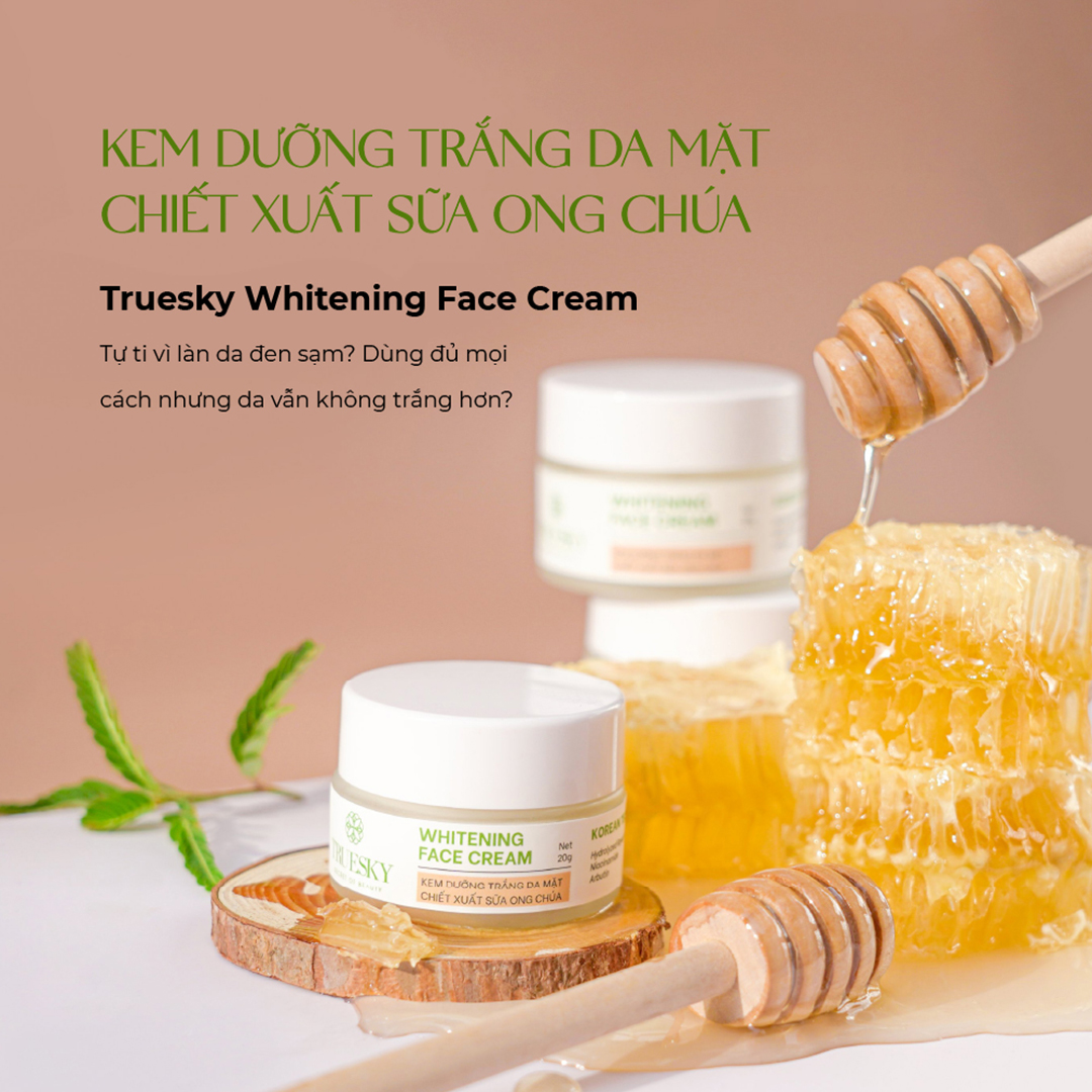 Kem dưỡng trắng da chiết xuất sữa ong chúa Truesky Whitening Face Cream