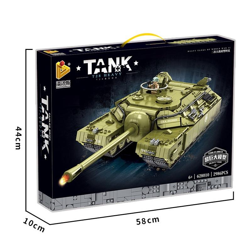 Đồ chơi Lắp ráp Xe Tăng hạng nặng T-28, Panlos 628010 Heavy Tank, Xếp hình thông minh, Mô hình Xe tăng