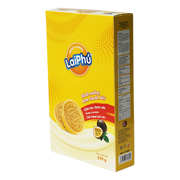 Bánh cookie Lai Phú kem Chanh Dây 270g