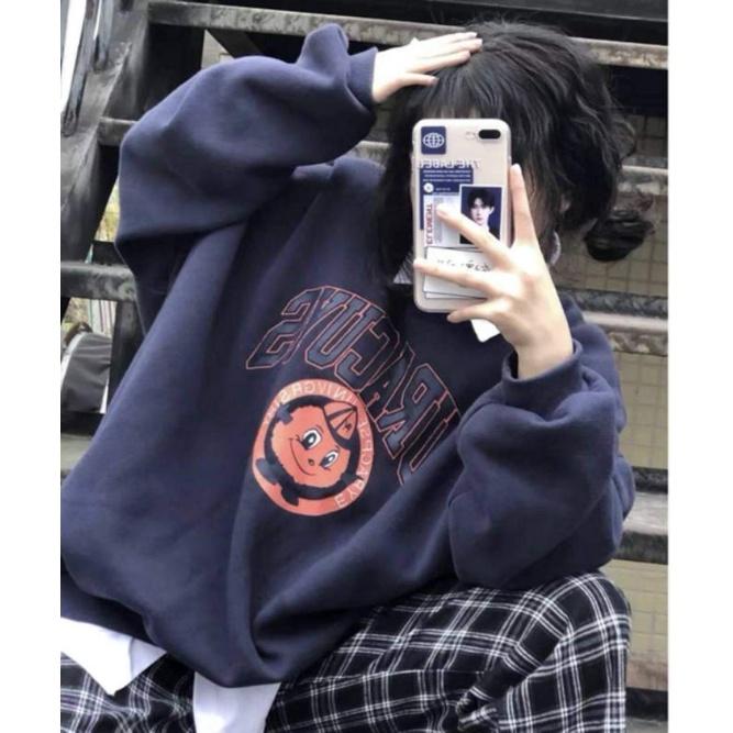 Áo swt nỉ cổ tròn cotton tay bồng ------- ÁO NỈ CỔ TRÒN SYRACUYS