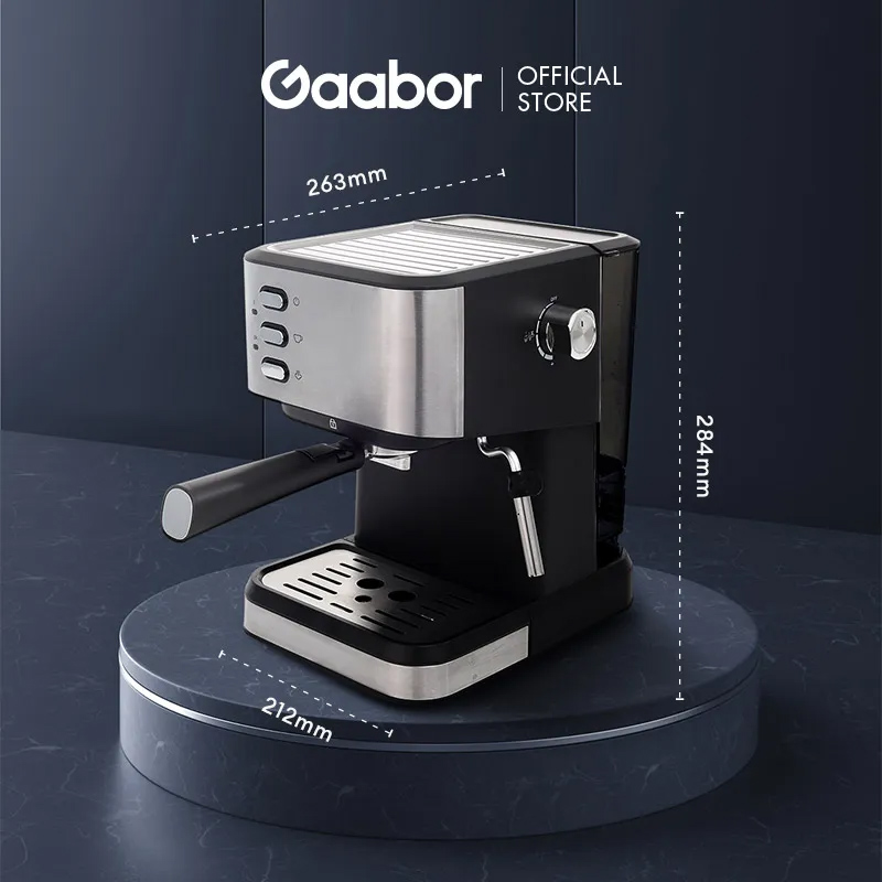 Máy pha cà phê Espresso đánh bọt 20 Bar GAABOR GCM-M15BK01 - Hàng chính hãng