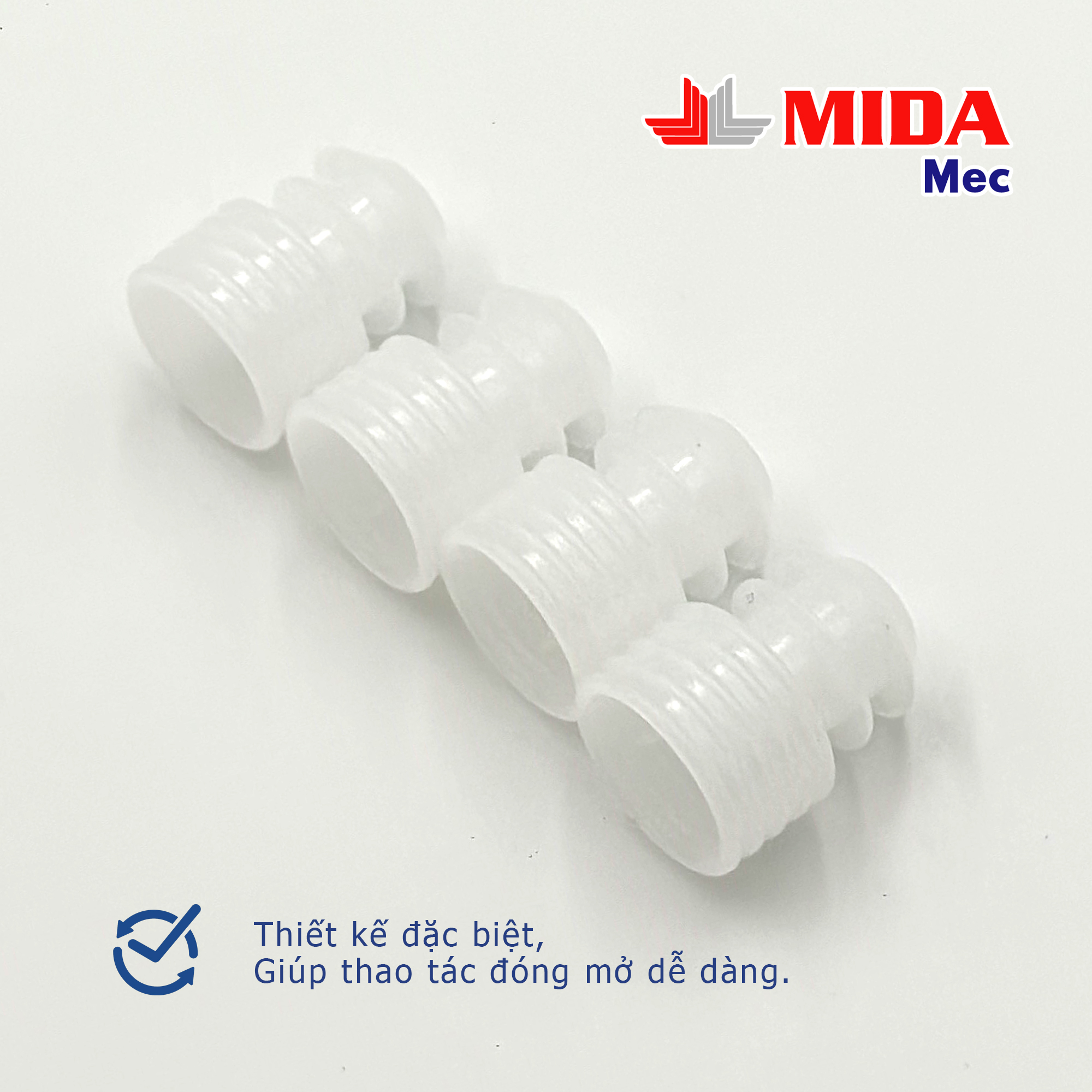 Nắp trong ống nghiệm MidaMec ø16 đóng gói 250 cái/bao