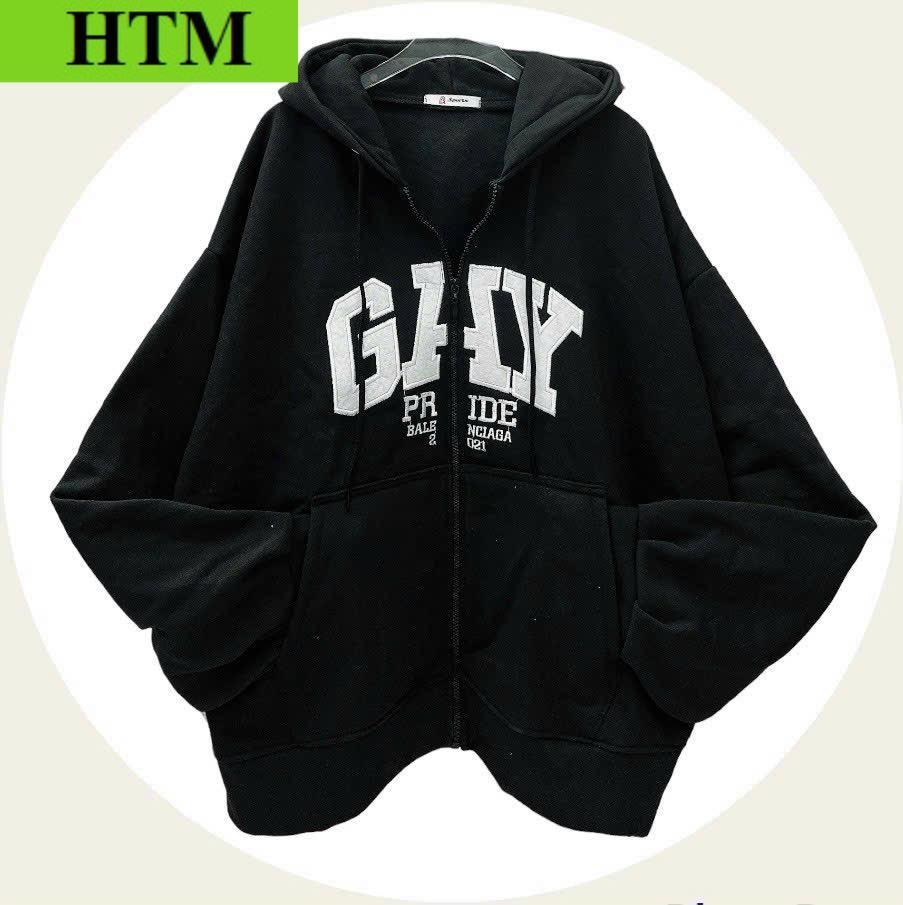 [FREESHIP] Áo Khoác Hoodie Nam Nữ Với Dáng Form Rộng Hình In Sắc Nét Chất Vải Mềm Mịn Áo Đẹp Hàng Hot Trend HTM FASHION - Đen