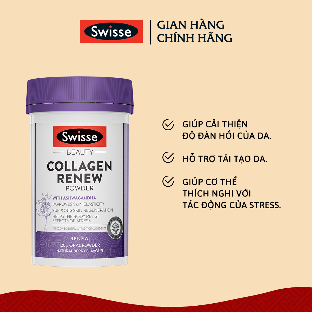 Bột Uống Làm Đẹp Da Swisse Beauty Collagen Renew 120g