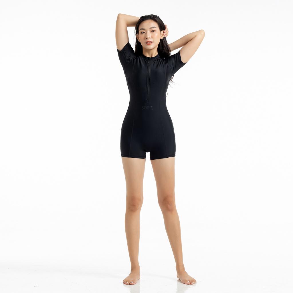 Đồ bơi liền thân tay ngắn - raglan zip up swimsuit Sobie