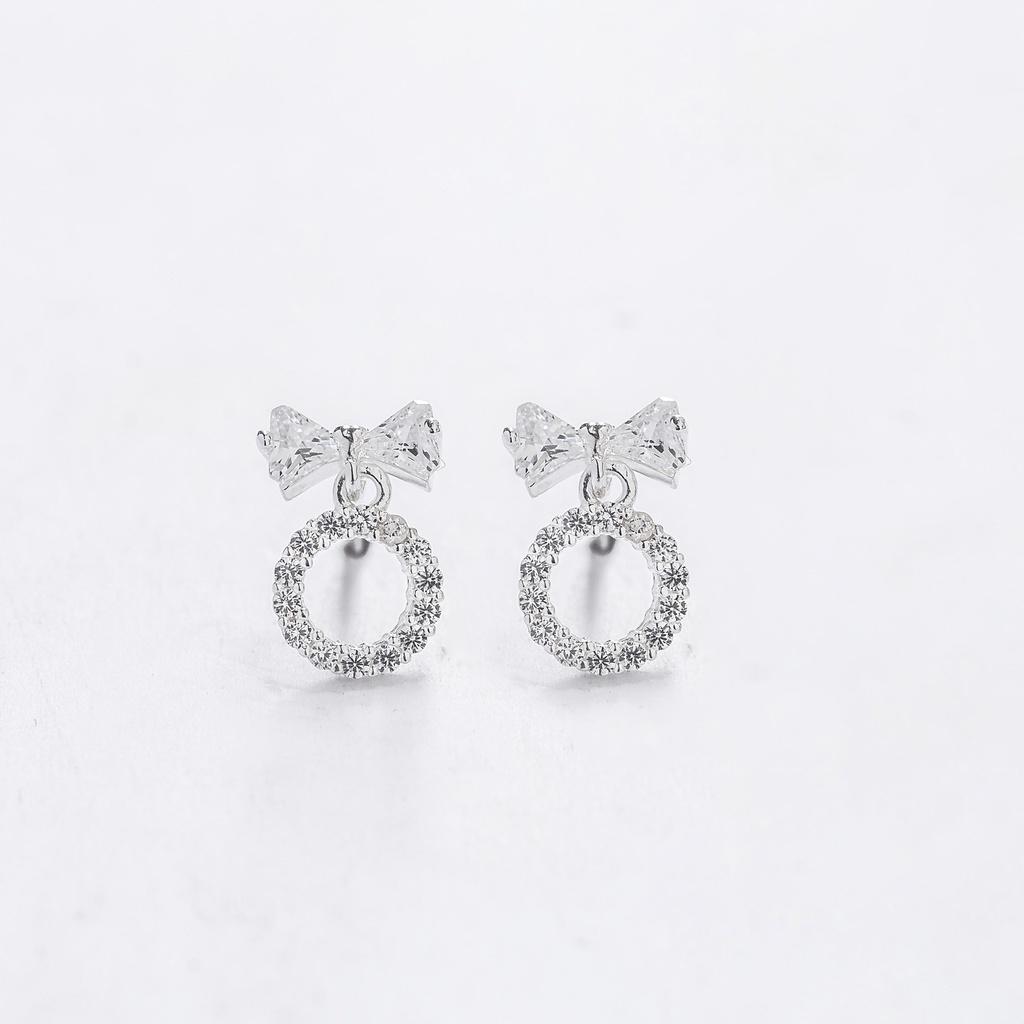 Bông tai bạc Bling it hình nơ BIBT283