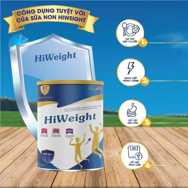 Sữa HiWeight hỗ trợ tăng cân cho người gầy lon 650g