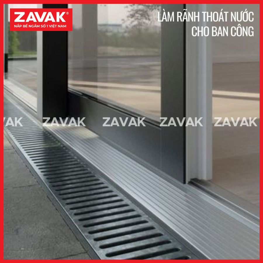Rãnh Thoát Nước Inox 304 ZAVAK Grating GRT-AX217 inox 304 (modun 1.2m)
