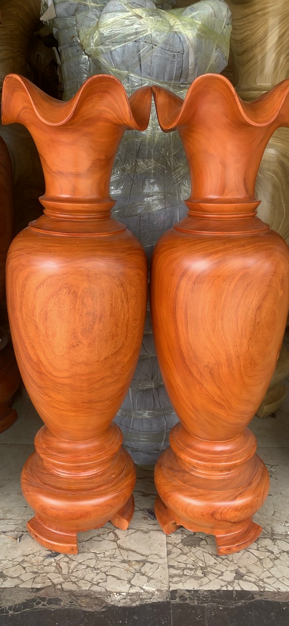 Cặp Lục bình gỗ hương cao 50cm Nội Thất