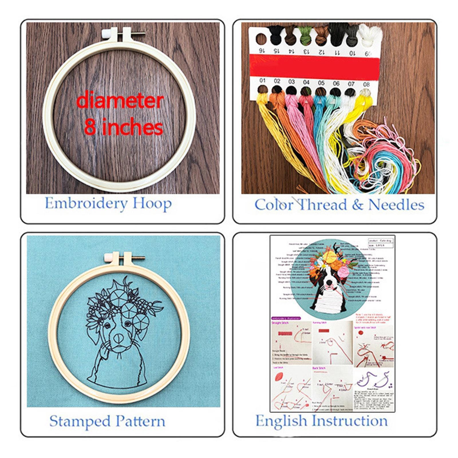 Handmade Cross Stitch Kit Flower Art Making DIY Embroidery Needlework