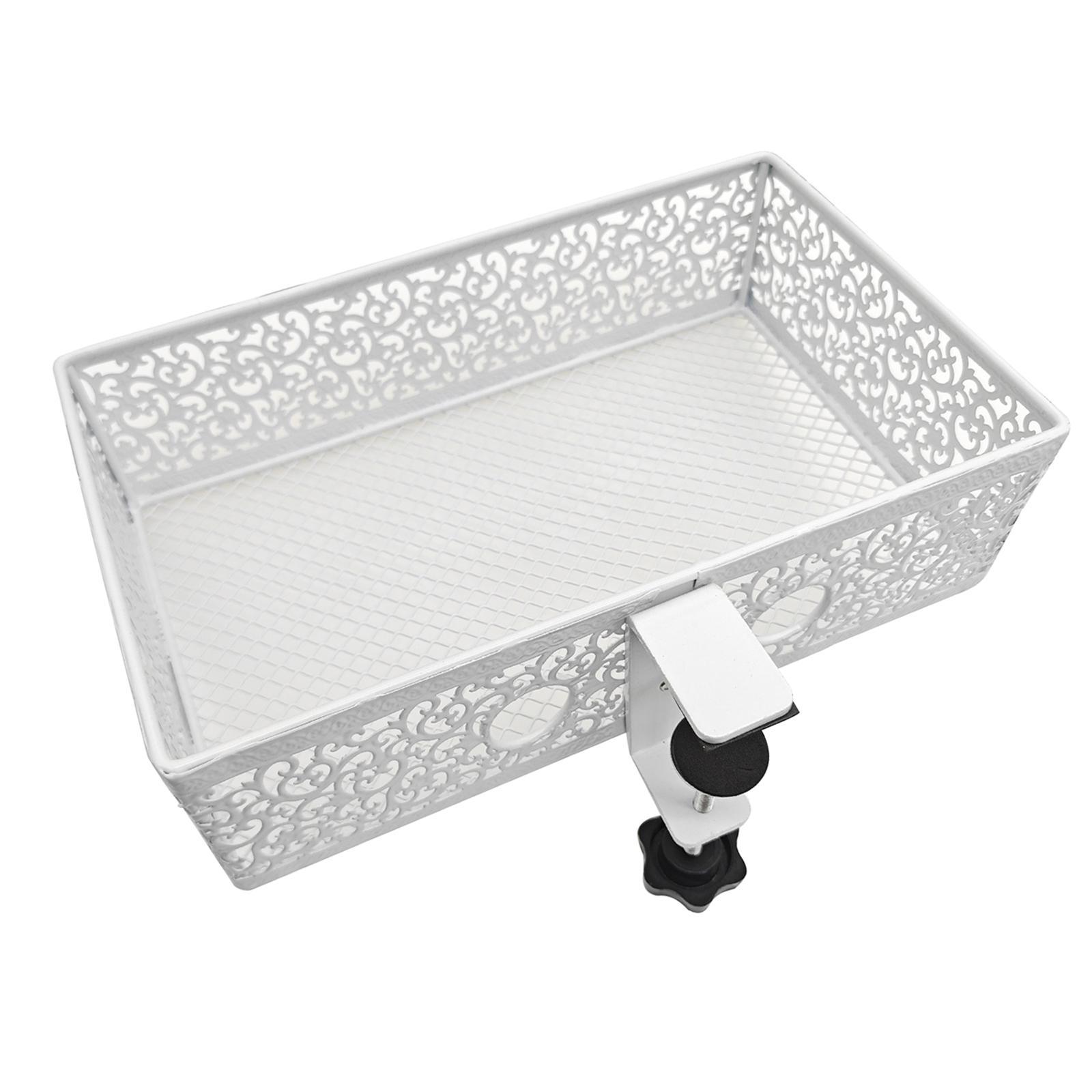 Under Desk Storage Desktop Drawer Basket Accessories Metal Rotatable Rack Swivel Desk Mount Tray Hidden Desktop Drawer Basket