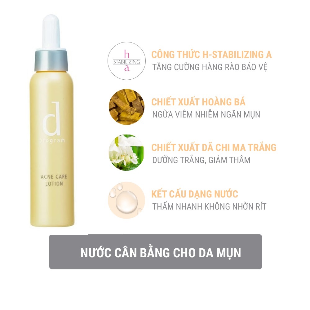 Nước cân bằng cho da mụn d program acne care lotion 23ml