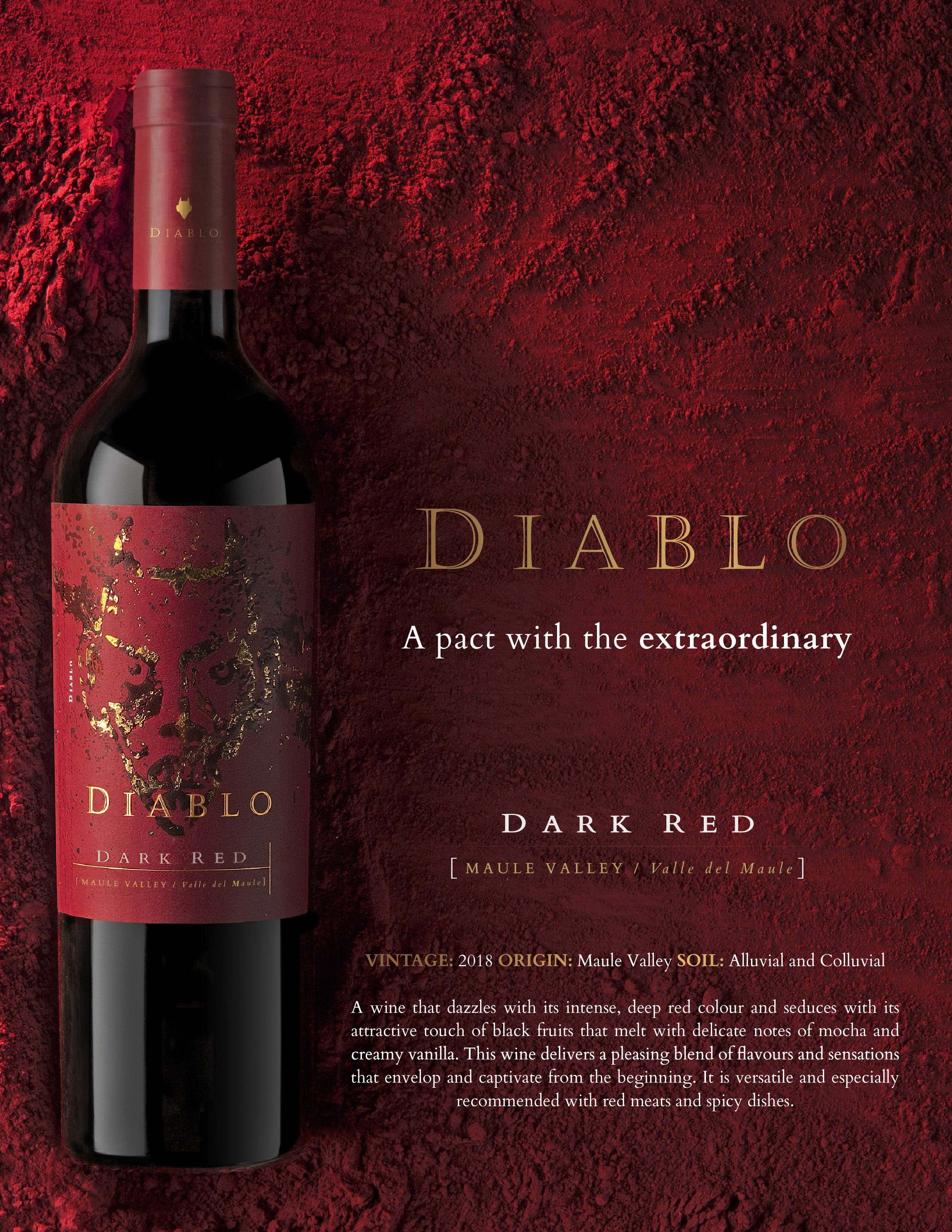 Rượu vang đỏ Chile Diablo Dark Red
