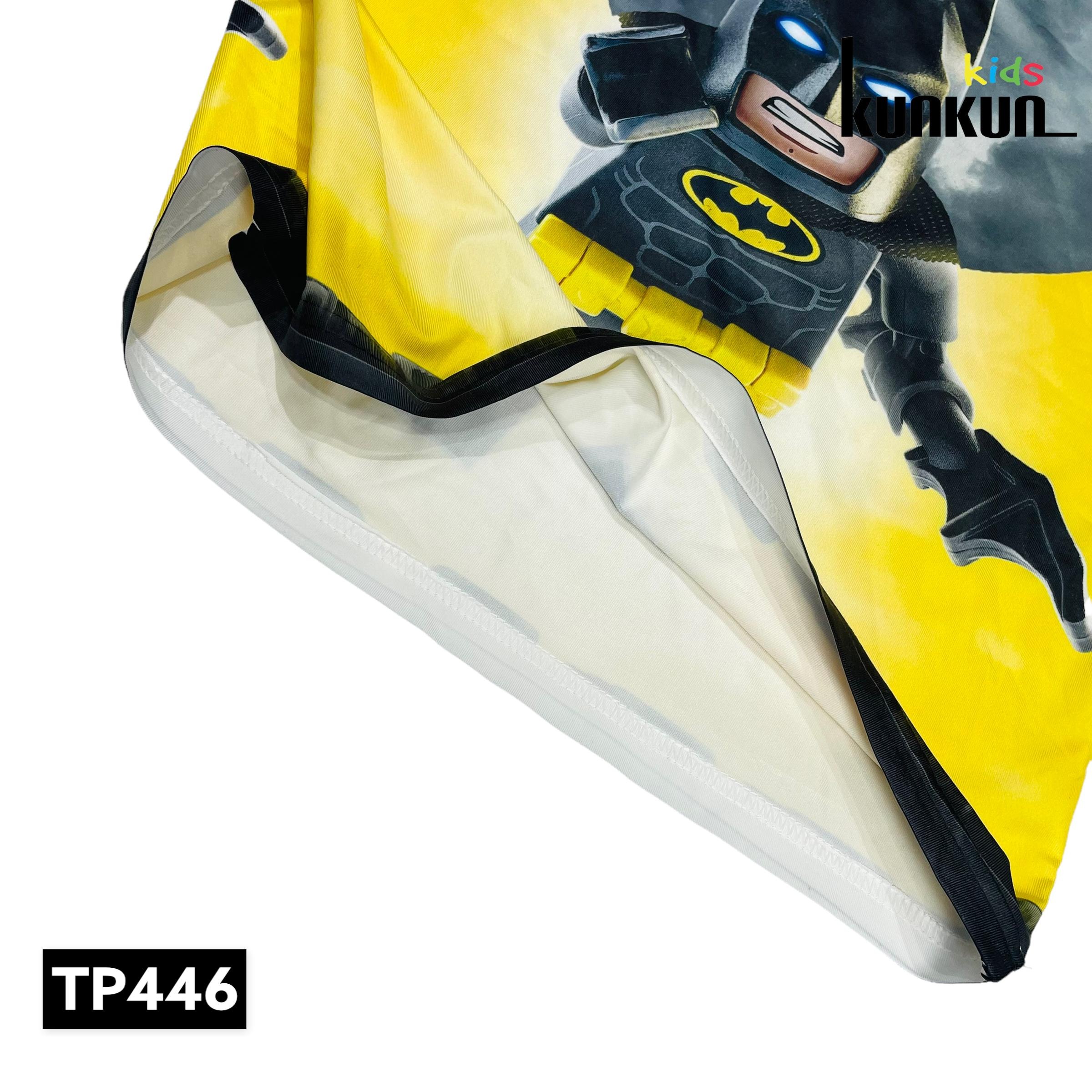 Đồ Bộ Thun Lạnh Có Tay In 3D cho bé trai hình Batman