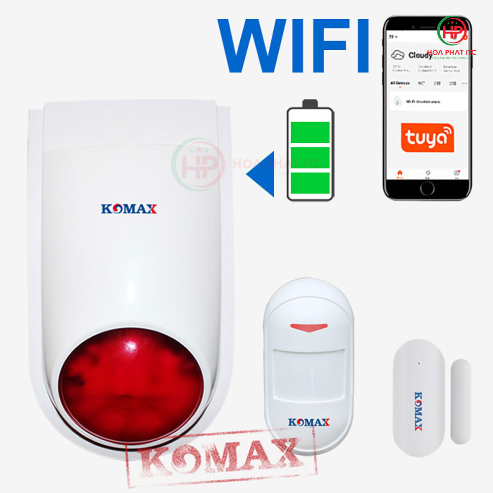 Bộ chống trộm không dây kết nối wifi Komax KM-T80W