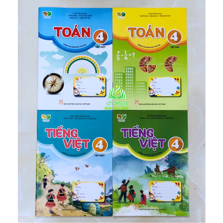 Sách - Combo Toán 4 - Tập 1 + 2 (Dành cho buổi học thứ hai) (Kết nối tri thức với cuộc sống)