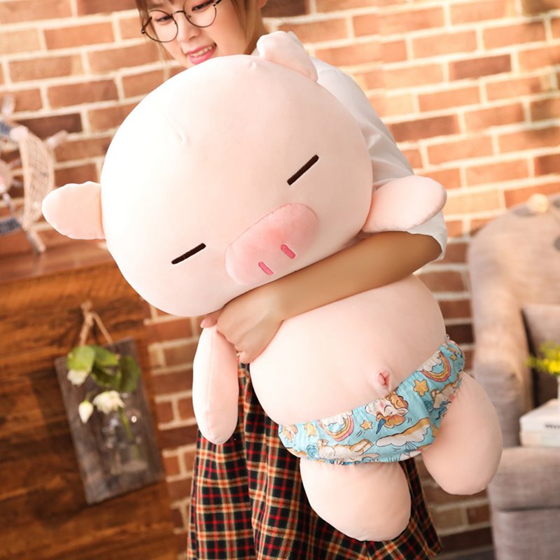 Gấu Bông Heo Mặc Quần Chip Dễ Thương Siêu Bựa, Lợn Mặc Sịp Siêu Cưng Cute (25cm----&gt;70cm) Vải Miniso 4 Chiều Co Giãn Êm Ái Mềm Mại, Hàng Xịn Cao Cấp Loại 1