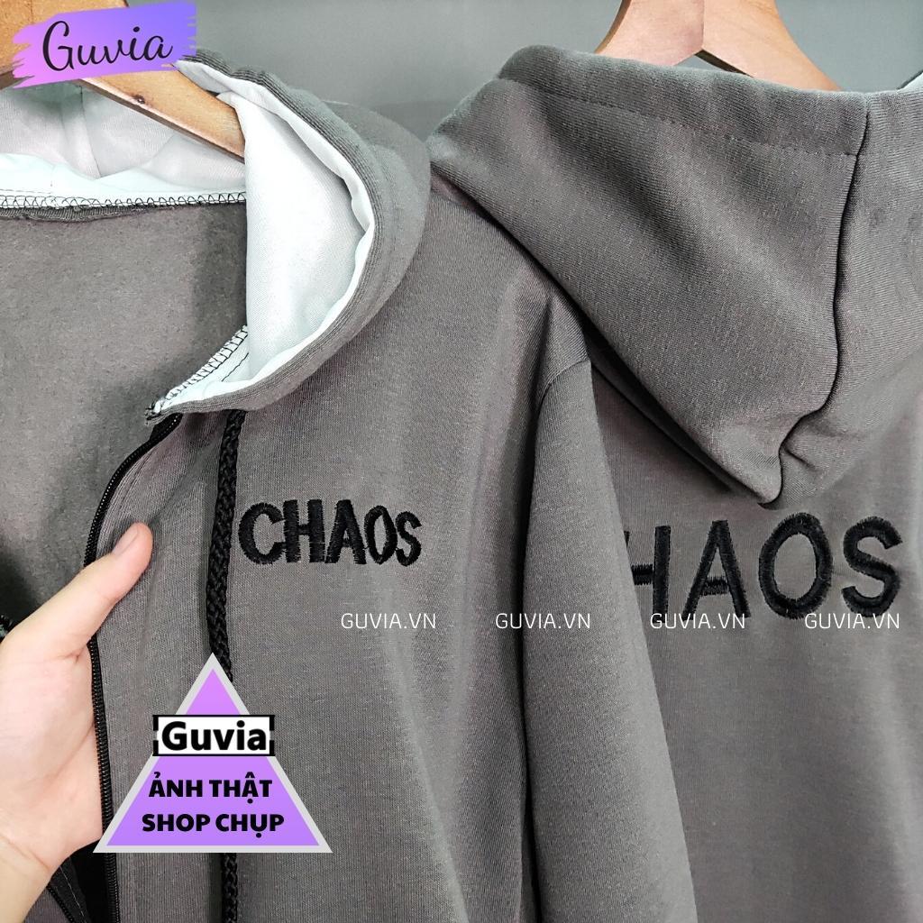 Áo Khoác Nỉ CHAOS Nam Nữ Form Rộng BomberUnisex Chất Vải Nỉ Hình In Đẹp